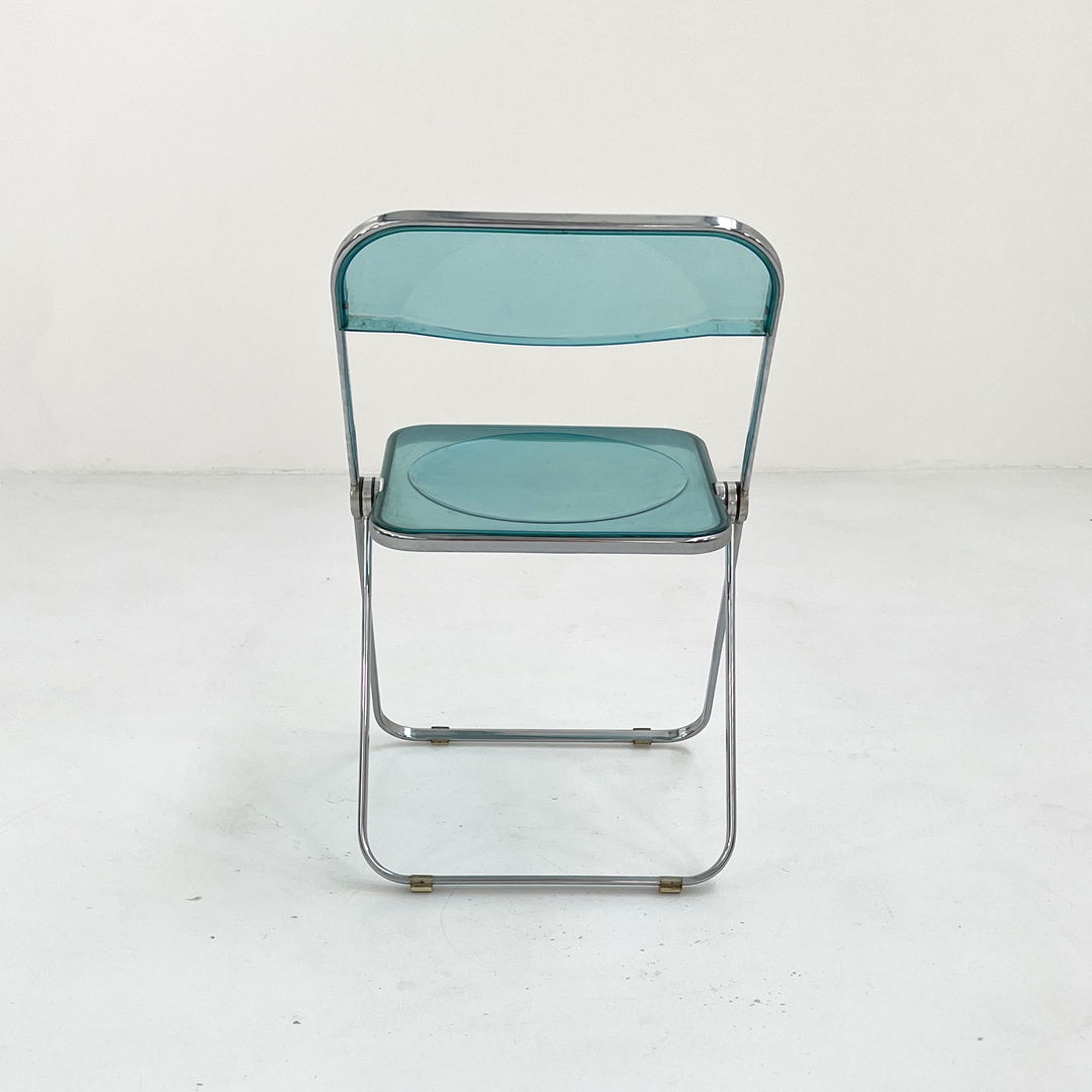 Blue Plia Chair by Giancarlo Piretti for Anonima Castelli, 1970s