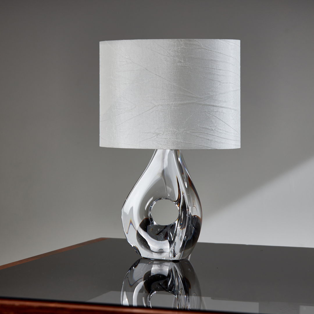 FRENCH CRYSTAL TABLE LAMP BY DAUM