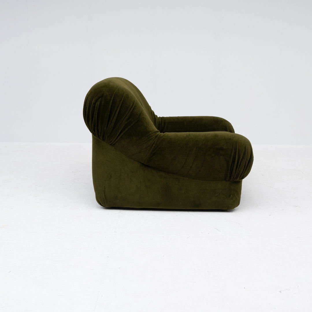 Set of 2 vintage green sofa's