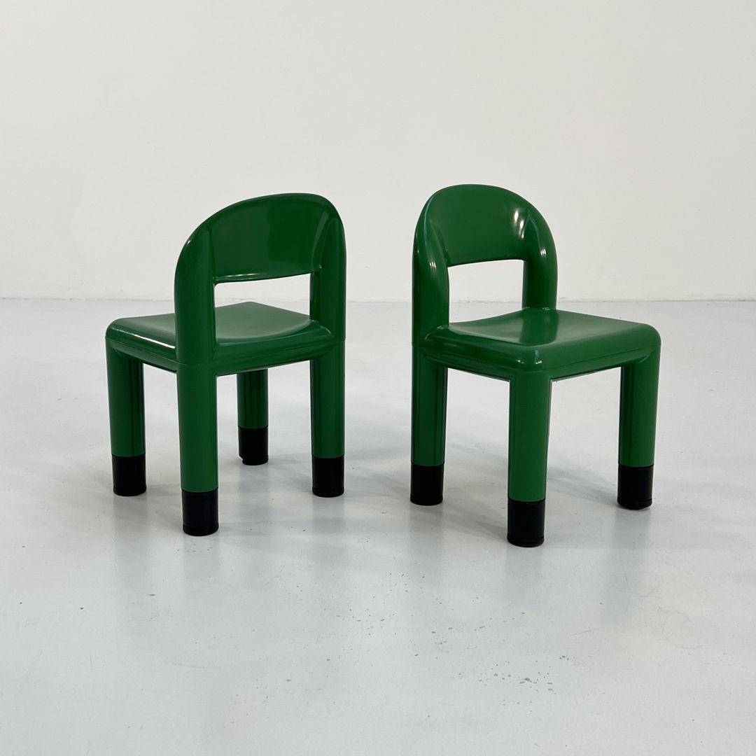 Pair of Green Kids Chair from Omsi Italy, 2000s