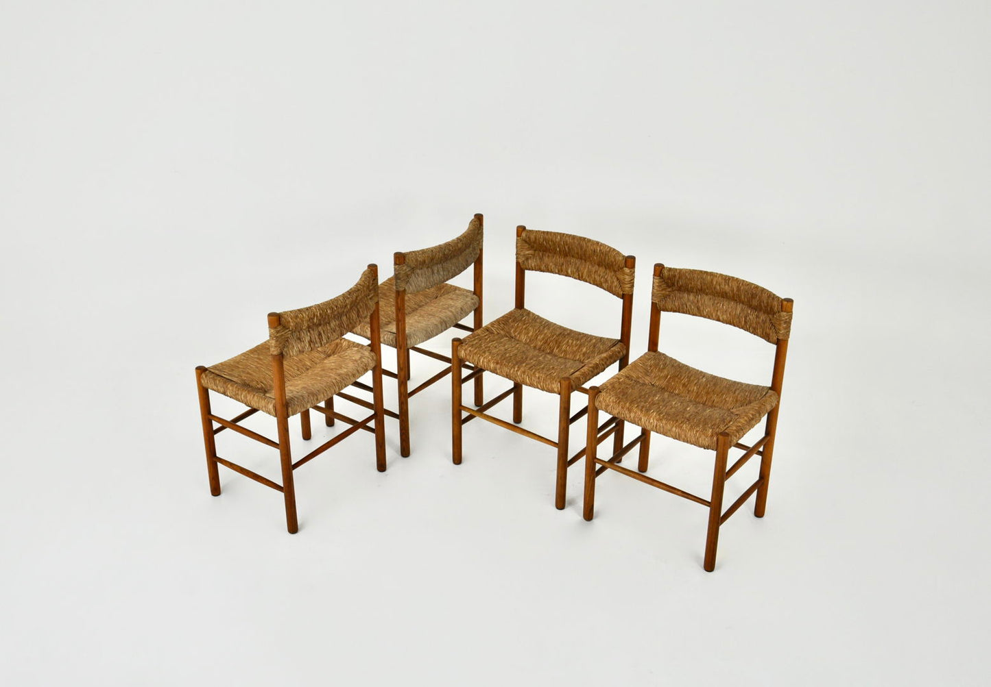 Dordogne chairs by Charlotte Perriand for Sentou, 1950s, set of 4