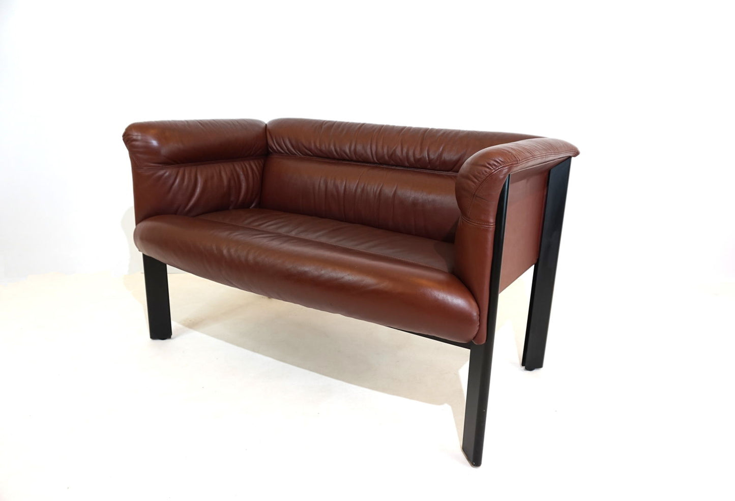 Poltrona Frau Interlude leather bench 2 seater by Marco Zanuso