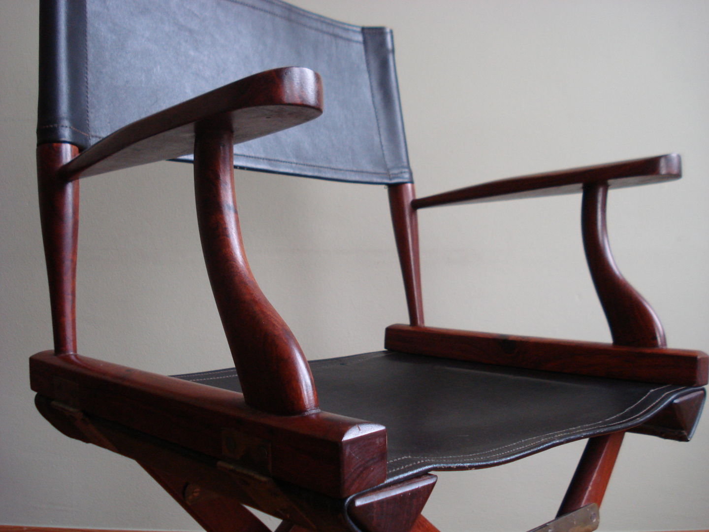 Safari leather folding chair from M. Hayat & Bros