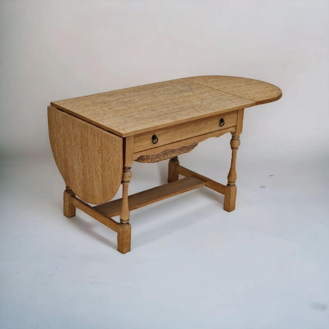 1970s, Danish design, coffee/sewing table, oak wood, original condition.