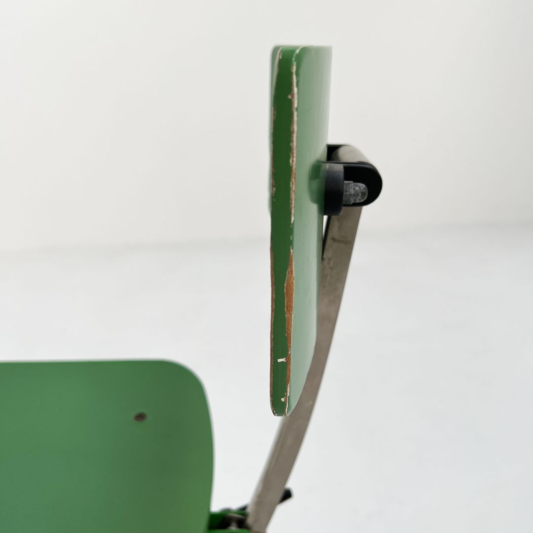 Green Teens Desk chair by Anna Anselmi for Bieffeplast, 1980s