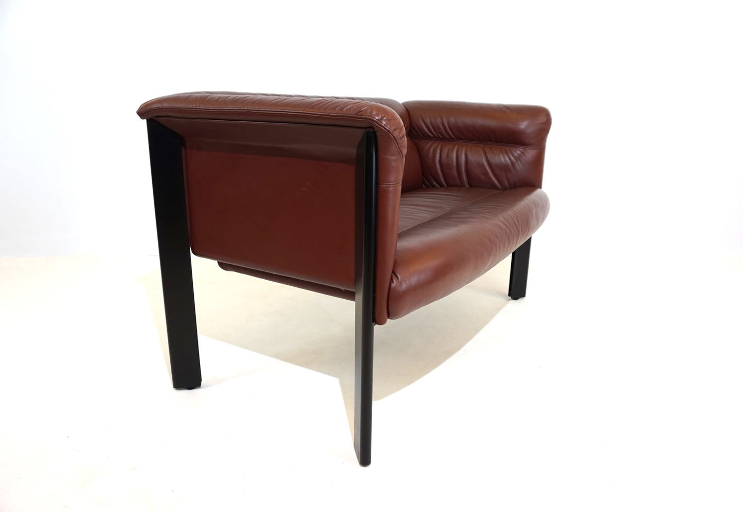 Poltrona Frau Interlude leather bench 2 seater by Marco Zanuso