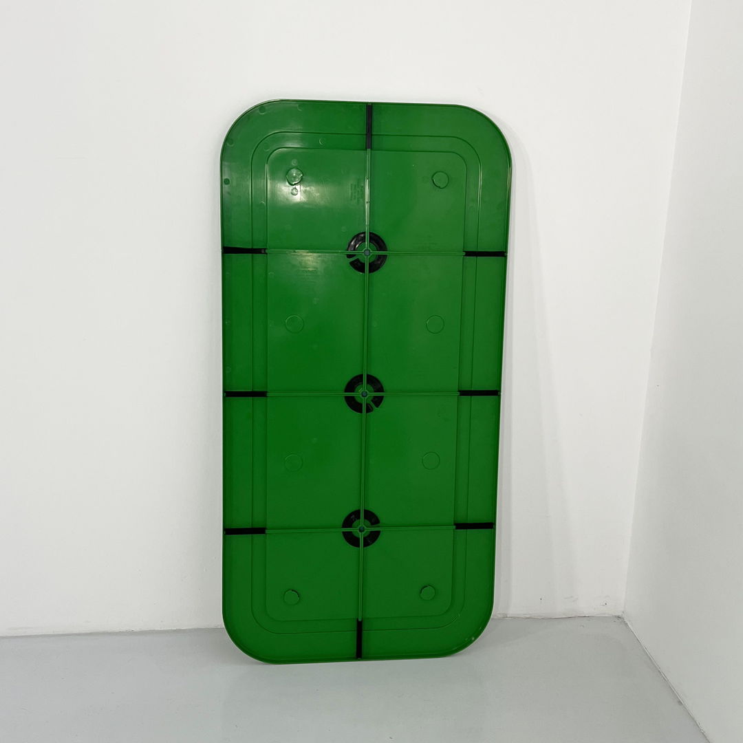 Green Space Age Mirror by Anna Castelli Ferrieri for Kartell, 1970s