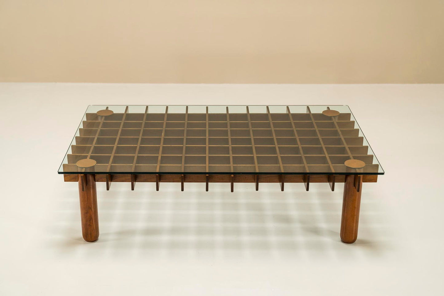 Graphic Rectangular Coffee Table in Maple Wood, Italy 1970s