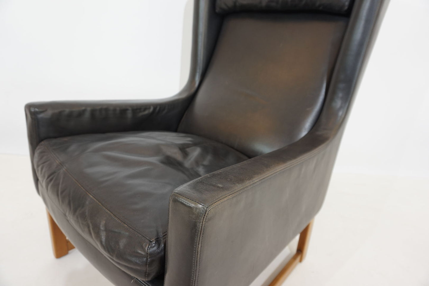 Kill International leather armchair with ottoman by Rudolf B. Glatzel