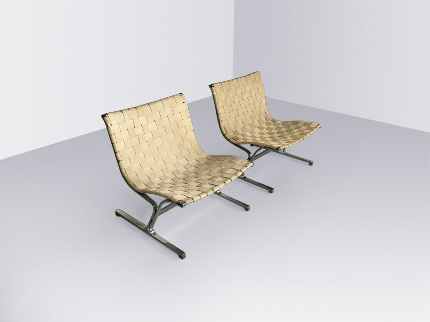 PLR1 Luar lounge chair by Ross Littell for ICF De Padova Italy 1960s, set of 2