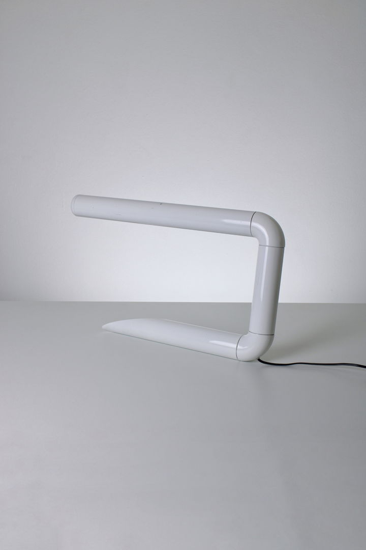 White Tube desk lamp from Italy, 1980s