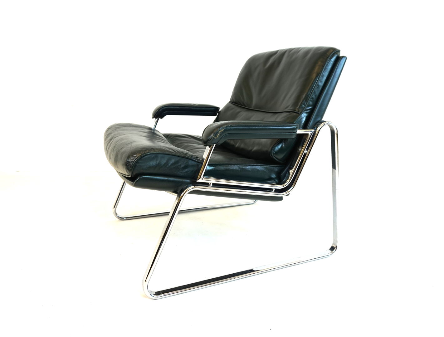 Set of 2 Drabert leather lounge chairs by Gerd Lange