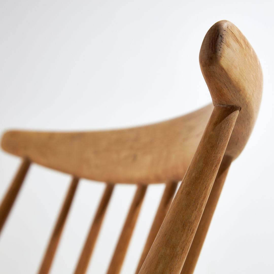 IW3 BEECH ROCKING CHAIR BY ILLUM WIKKELSØ FOR NIELS EILERSEN