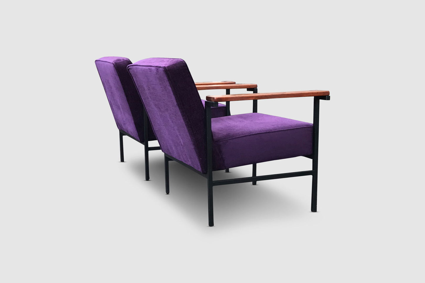 M2-44 modernist armchair by Wim den Boon Netherlands 1958, set of 2