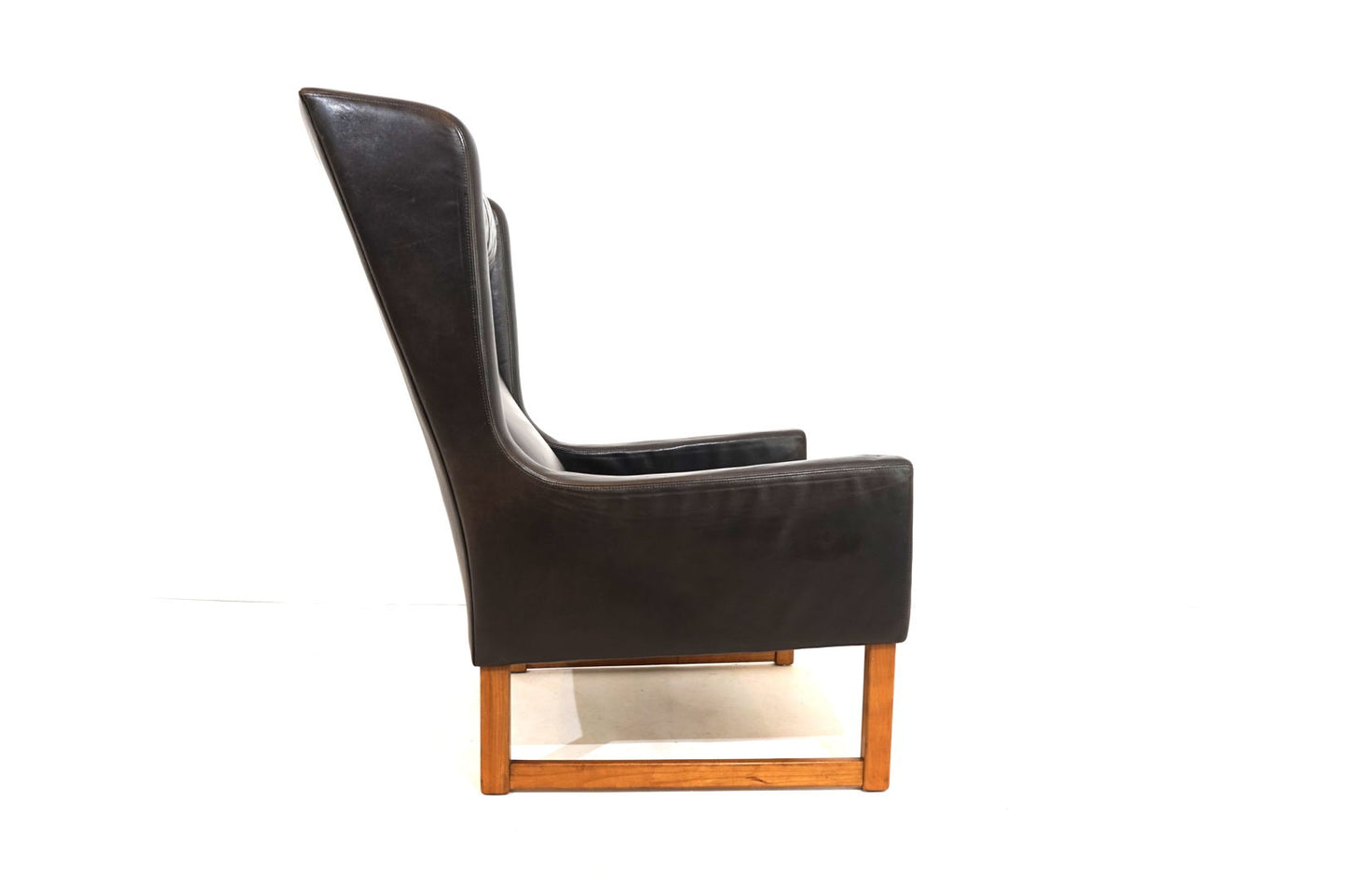 Kill International leather armchair with ottoman by Rudolf B. Glatzel