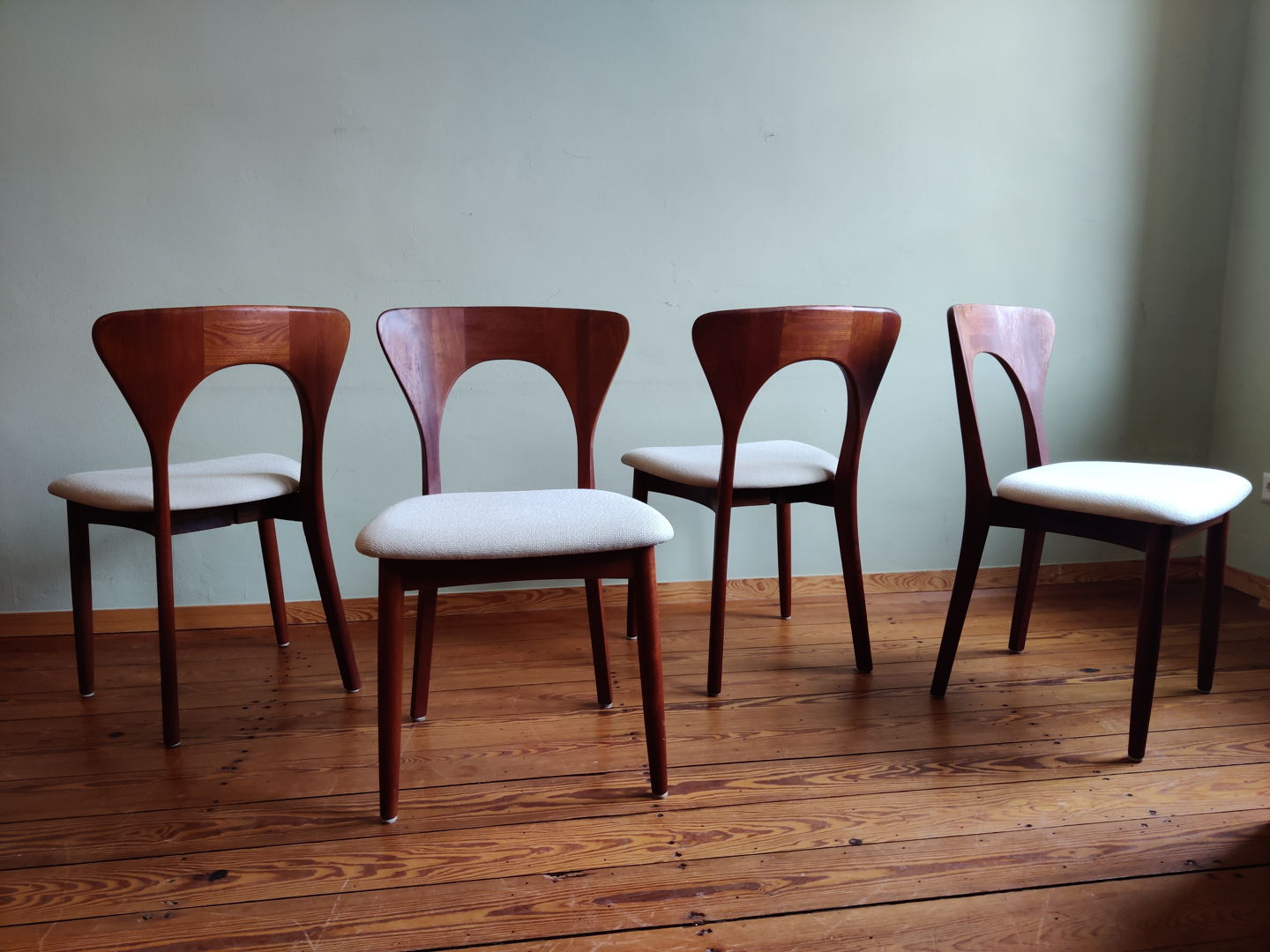 Danish dining room chairs by Niels Koefoed for Koefoeds Hornslet, Set of 4