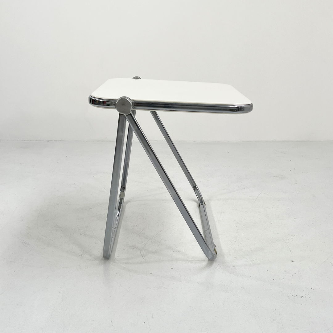 White Platone Folding Desk by Giancarlo Piretti for Anonima Castelli, 1970s