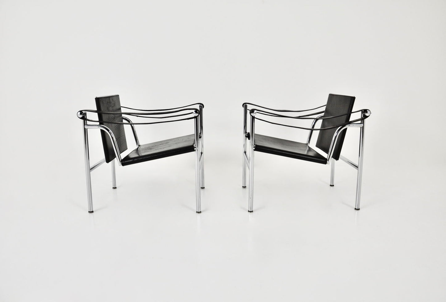 Set of 2 LC1 armchairs by Le Corbusier for Cassina 1970S