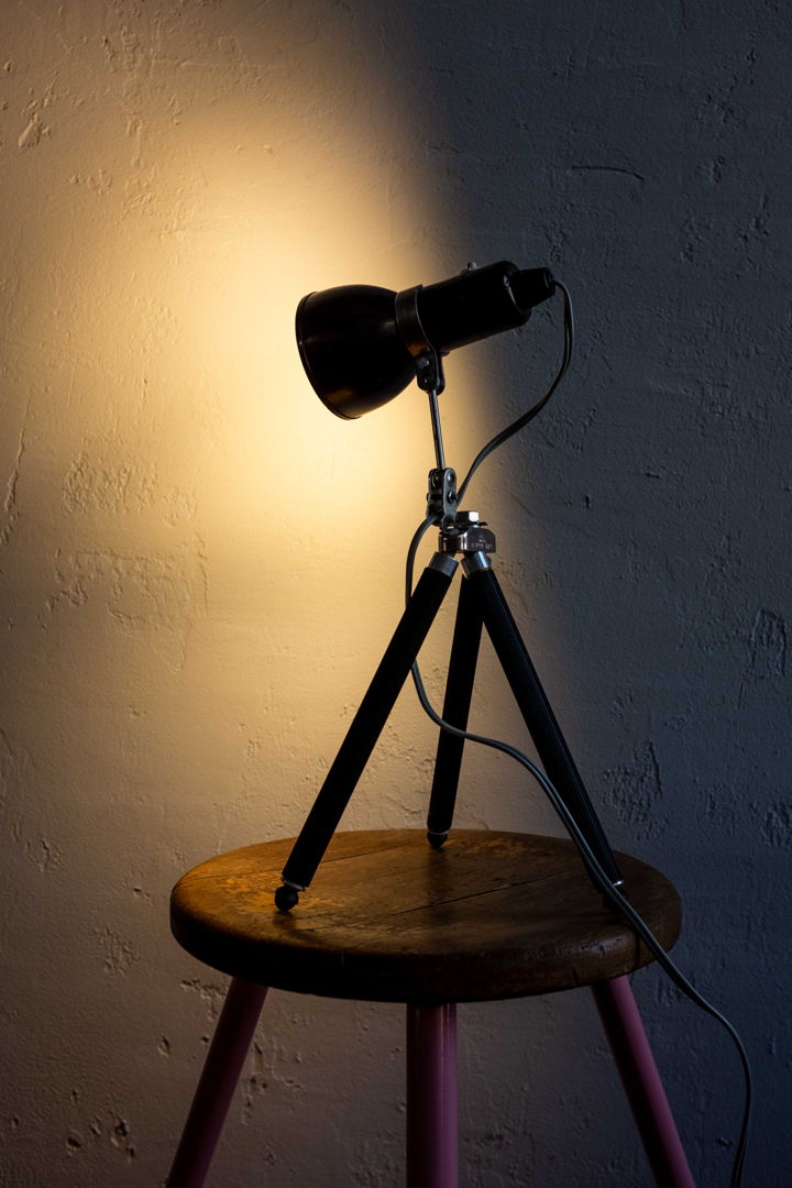 Vintage Czechoslovak Photo Tripod Bakelite Floor Lamp, 1960s