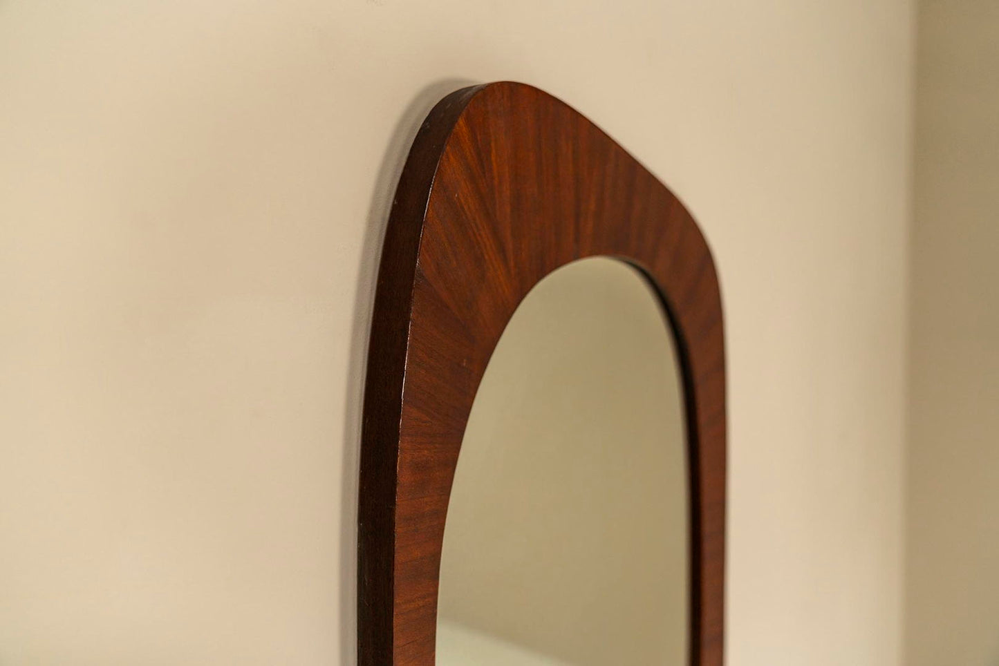 Organic Shaped Mirror In Teak, Denmark 1970s