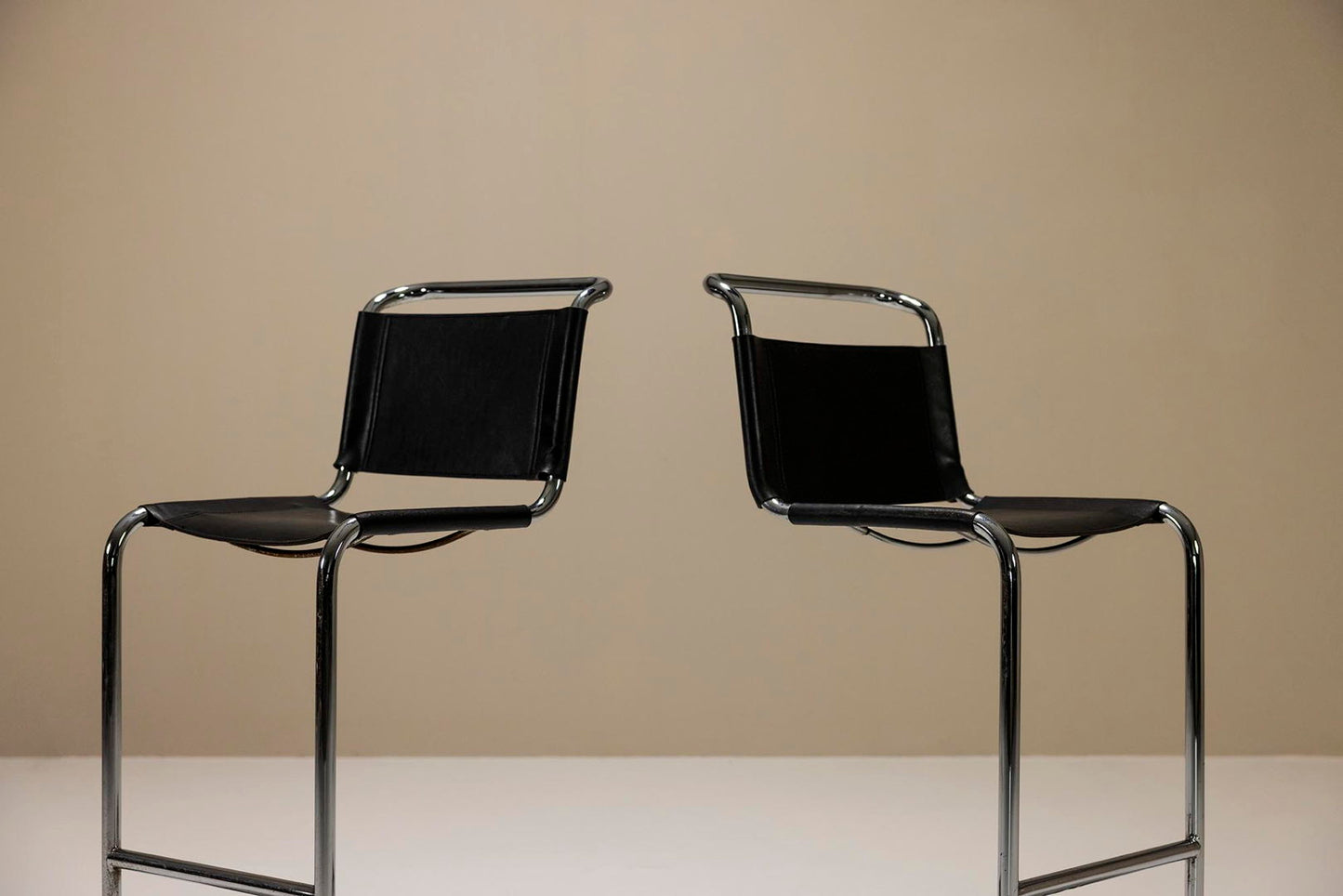 Set Of Four Bar Stools In Aluminum By Marcel Breuer For Gordon International, Italy 1970's