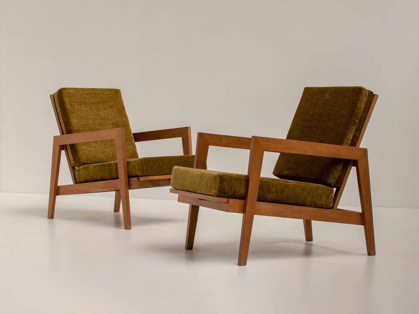 Pair of French Reconstruction Armchairs, France 1960s