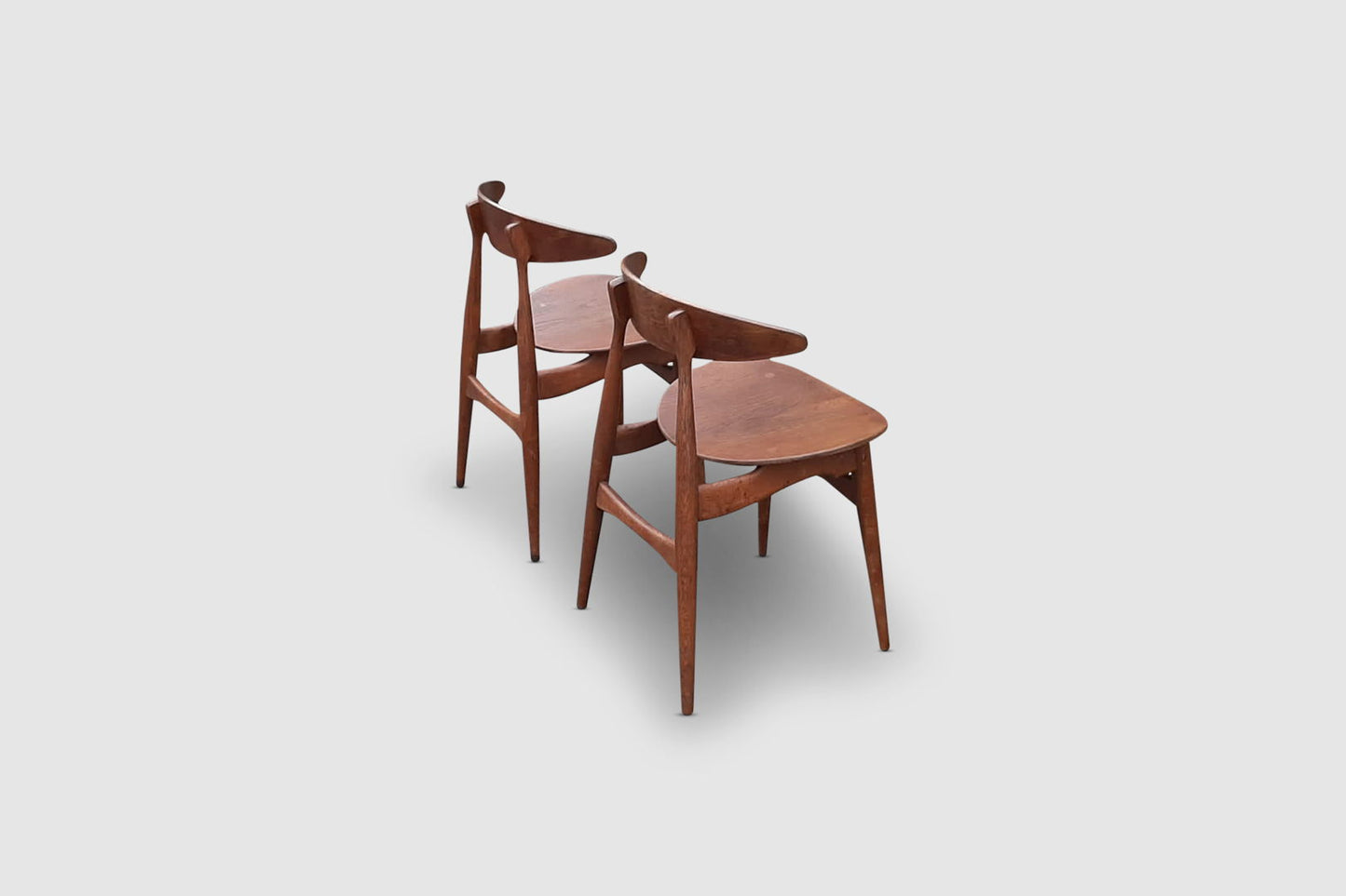 CH33 teak dining chair by Hans Wegner for Carl Hansen & Son 1950s, set of 2