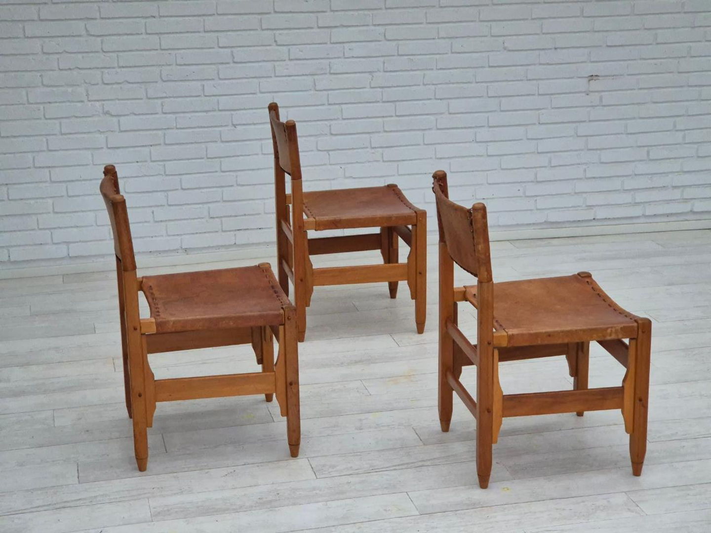 1960s, Werner Biermann design for Arte Sano, set of three chairs, original condition.