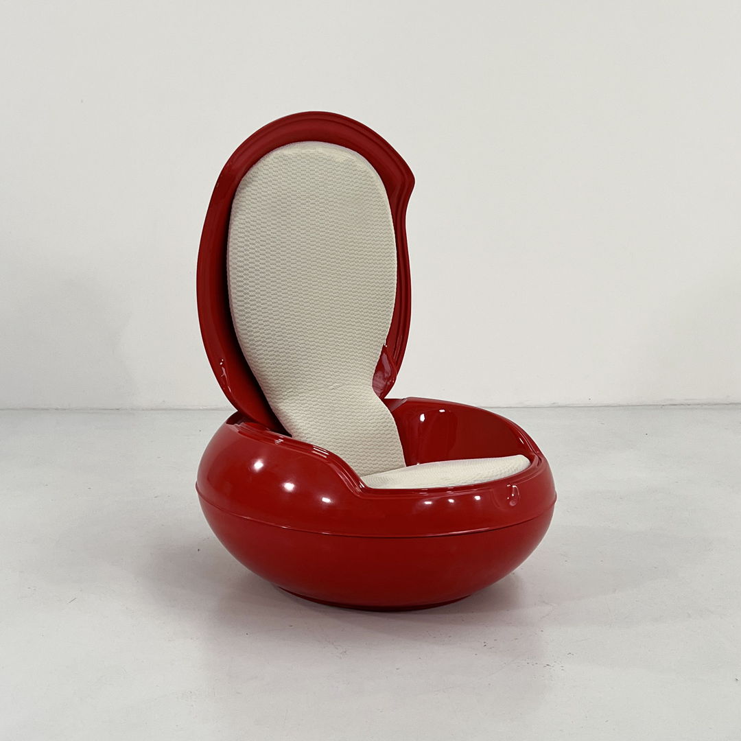 Red GN1 Garden Egg by Peter Ghyczy for VEB Synthese, 1970s