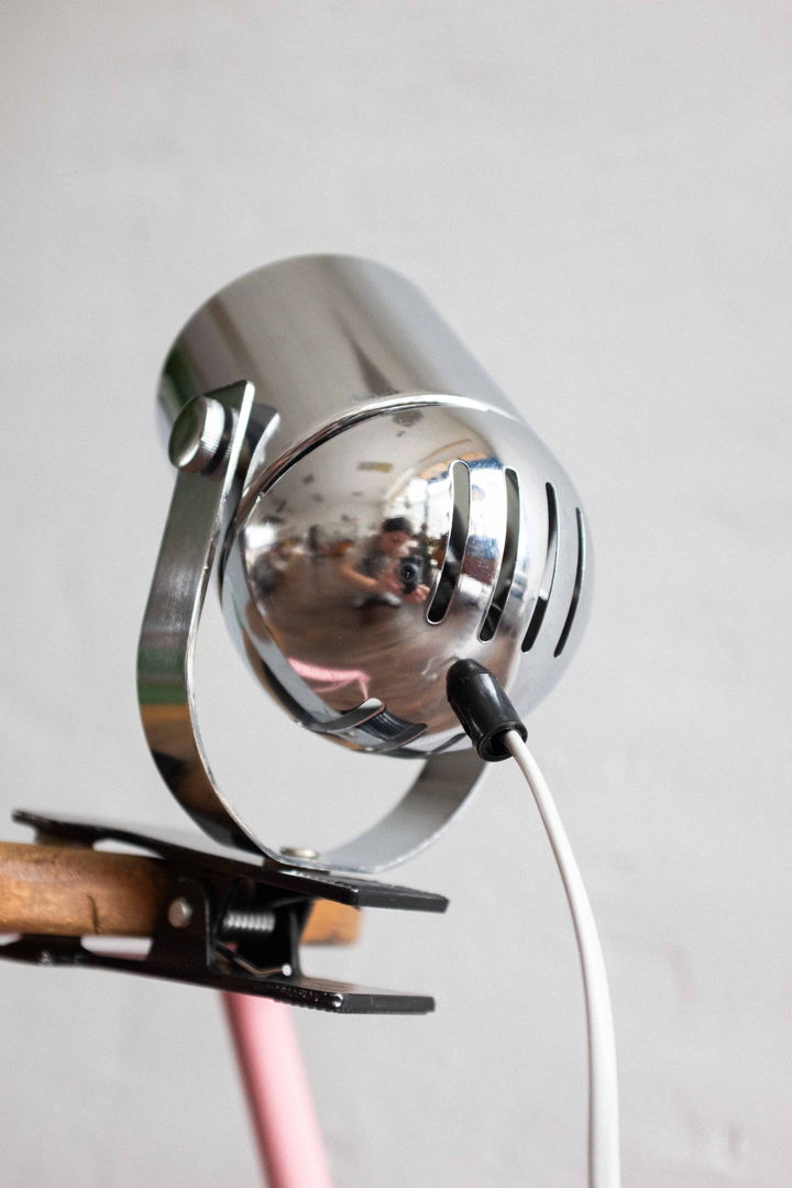 Silver Combi Lux Clamp Lamp by Stanislav Indra for Lidokov Czechoslovakia, 1970s