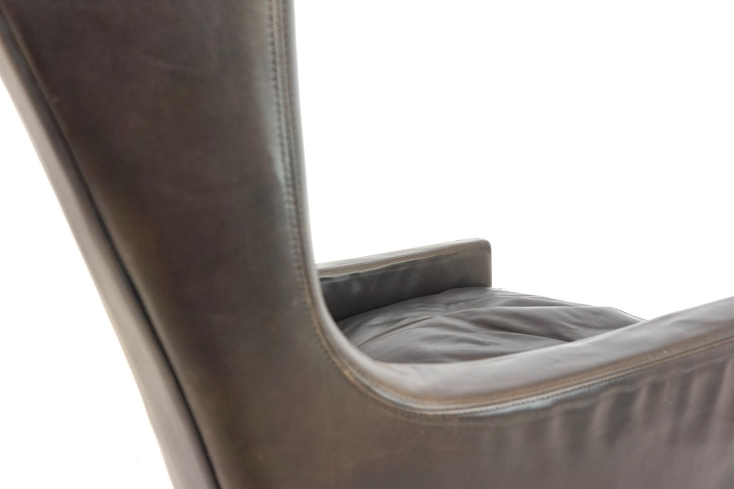 Kill International leather armchair with ottoman by Rudolf B. Glatzel