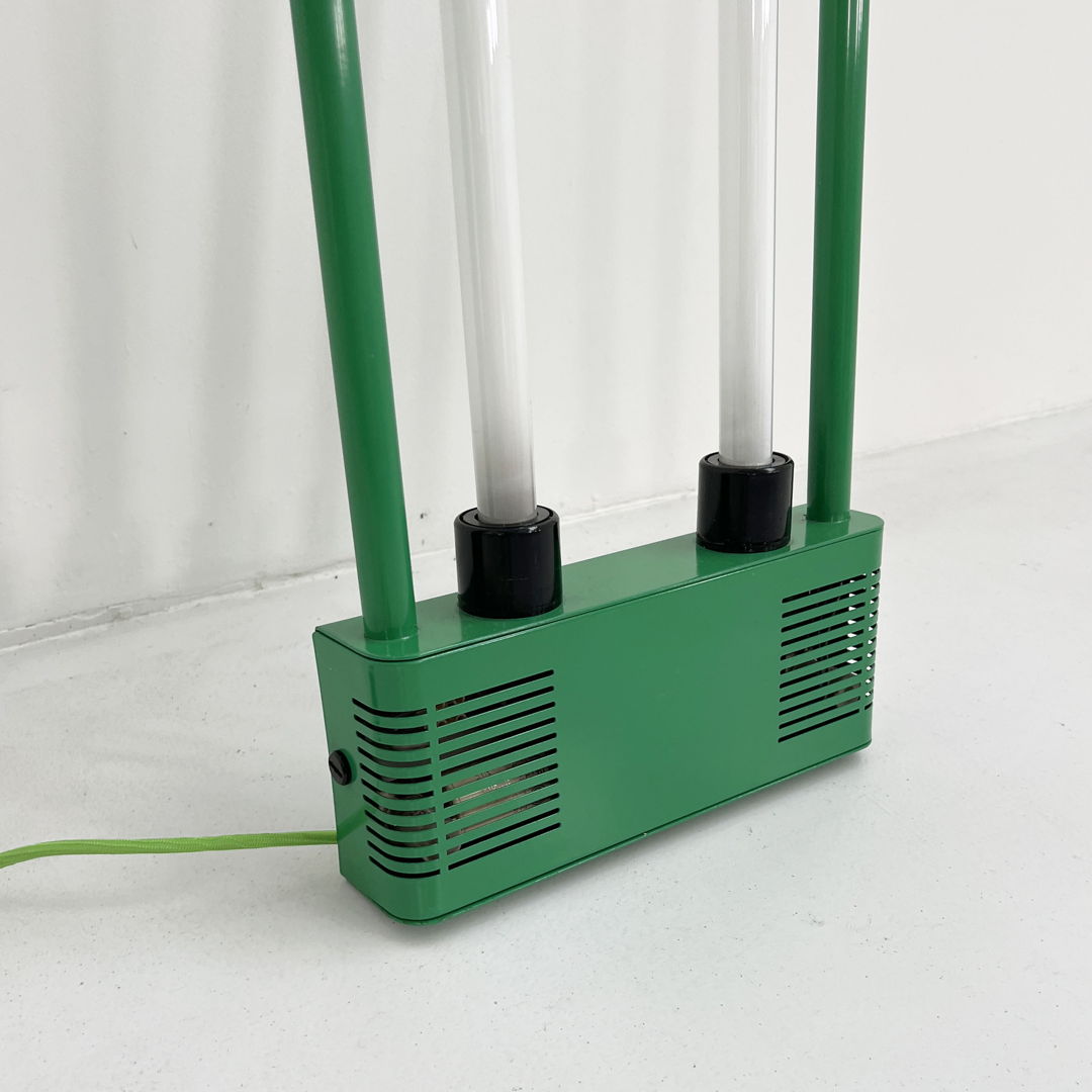 Green Neon Lamp by Gian N. Gigante for Zerbetto, 1980s