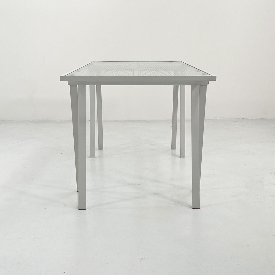 Trestle Steel & Glass Desk by Rodney Kinsman for Bieffeplast, 1980s