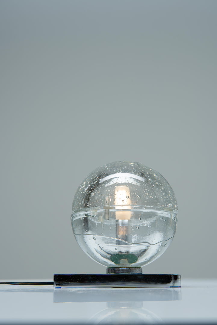 Glass Globe Table Lamp designed by Albano Poli