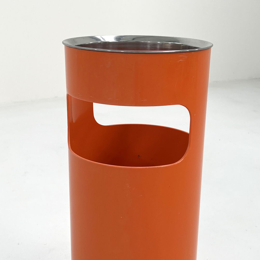 Orange Umbrella Stand Model 4610 by Gino Colombini for Kartell, 1970s