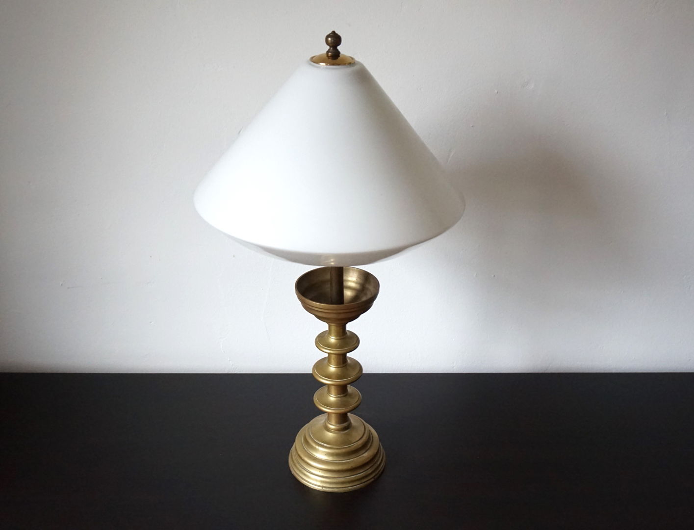 Art Nouveau Brass Empire Table Lamp