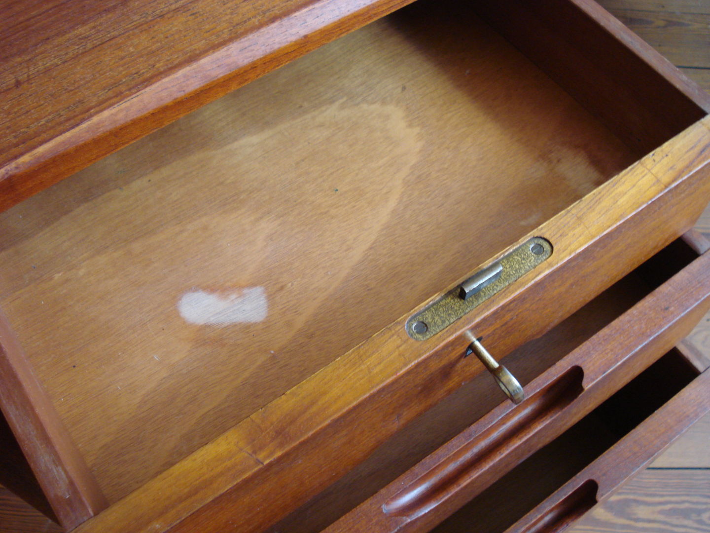 Vintage teak office desk from Wilhelm Renz