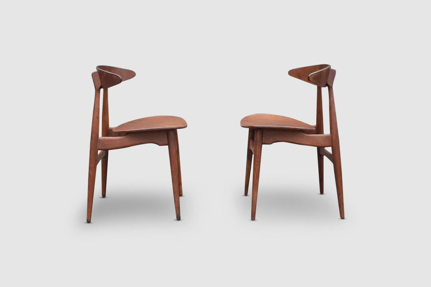 CH33 teak dining chair by Hans Wegner for Carl Hansen & Son 1950s, set of 2