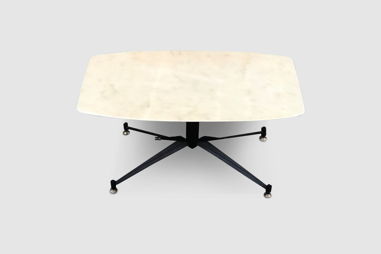 Metal and marble coffee table by Carlo Ratti Italy 1960s