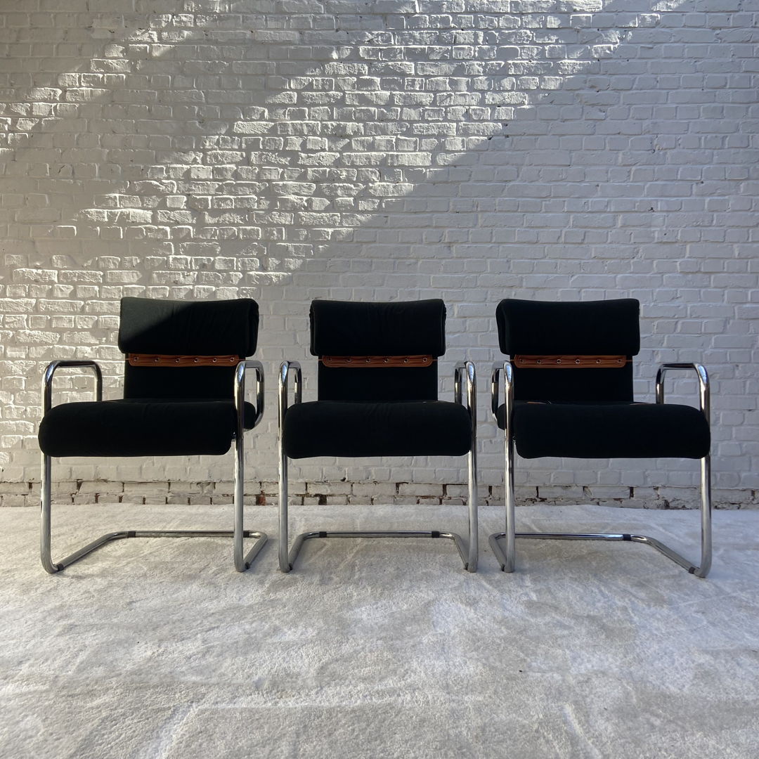 Set van 4 mid-century fauteuils van Guido Faleschini, Italië 1970