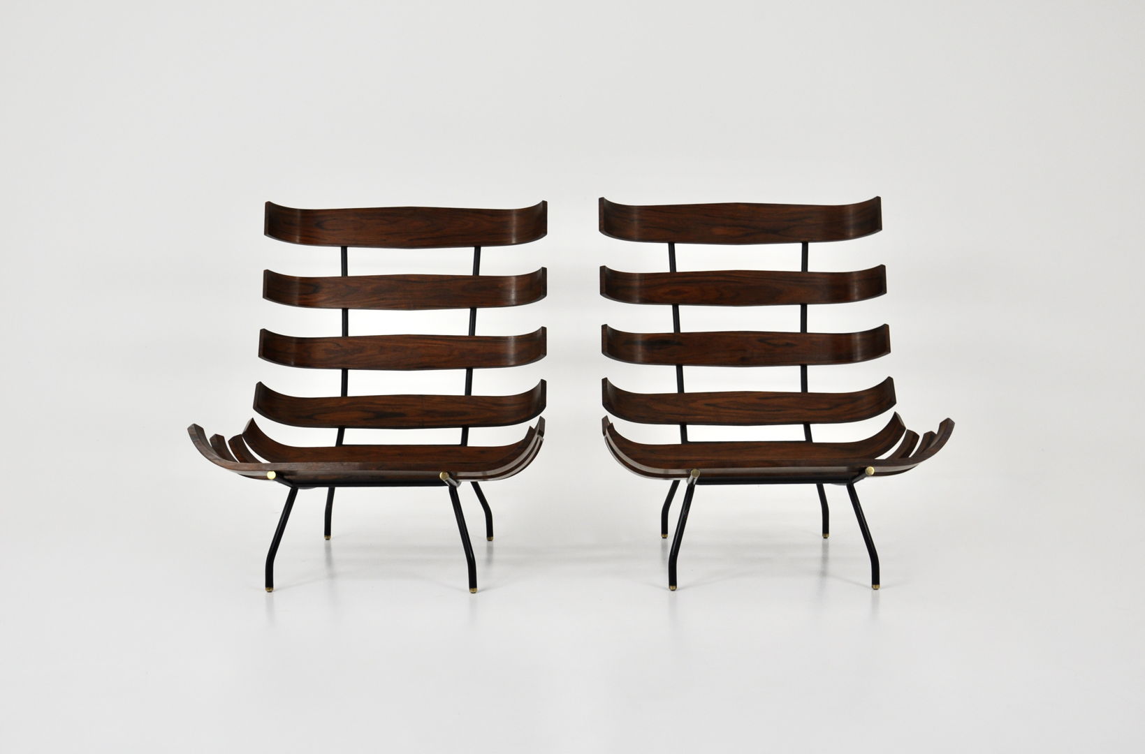 Set of 2 Costela Lounge chairs by Martin Eisler and Carlo Hauner