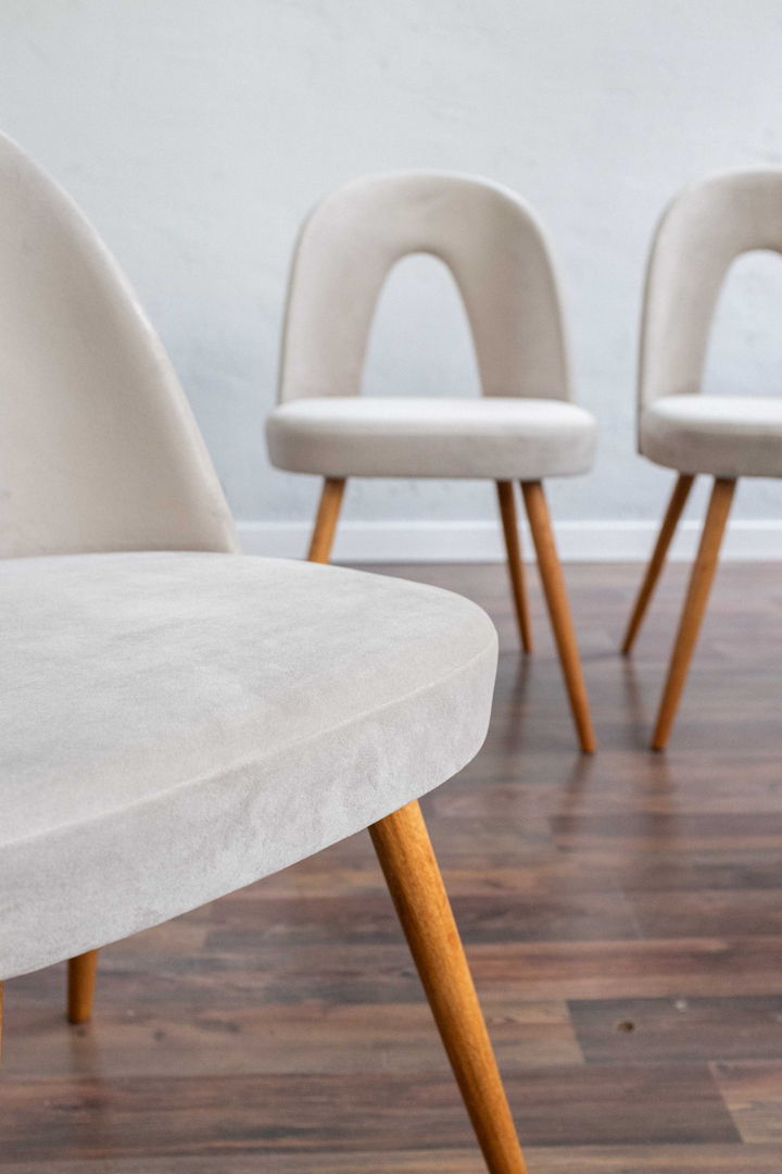 Vintage Czechoslovak Dining Chairs by Antonín Šuman for Mier Topoľčany, Set of 4, 1960s