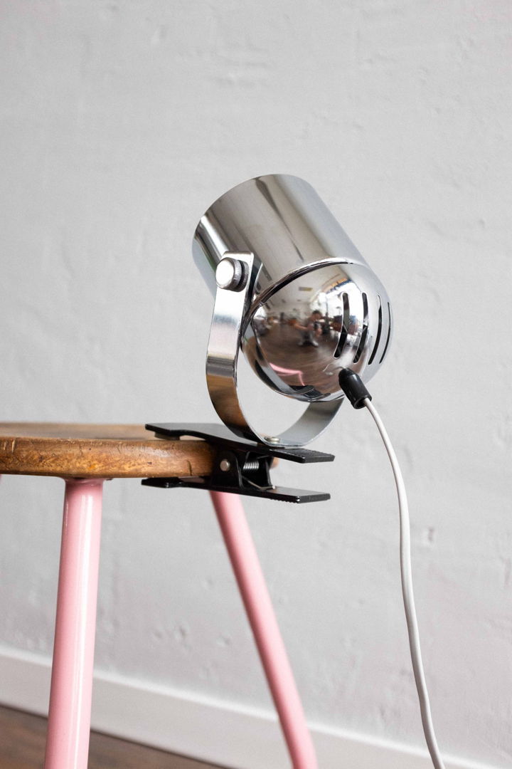 Silver Combi Lux Clamp Lamp by Stanislav Indra for Lidokov Czechoslovakia, 1970s