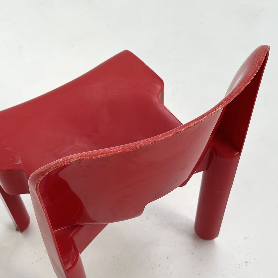 Red Model 4867 Universale Chair by Joe Colombo for Kartell, 1970s