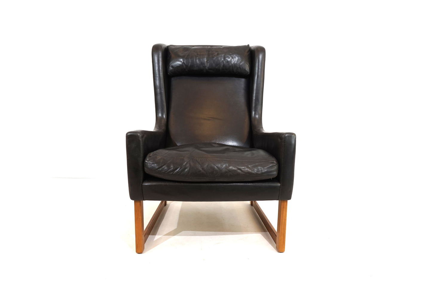 Kill International leather armchair with ottoman by Rudolf B. Glatzel