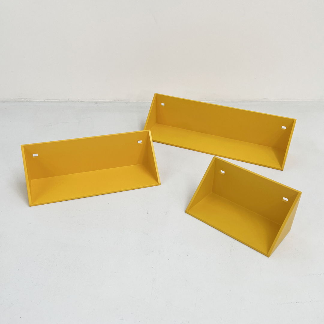 Set of 3 Wall Shelves Model 7716/17/18 by Anna Castelli for Kartell, 1970s