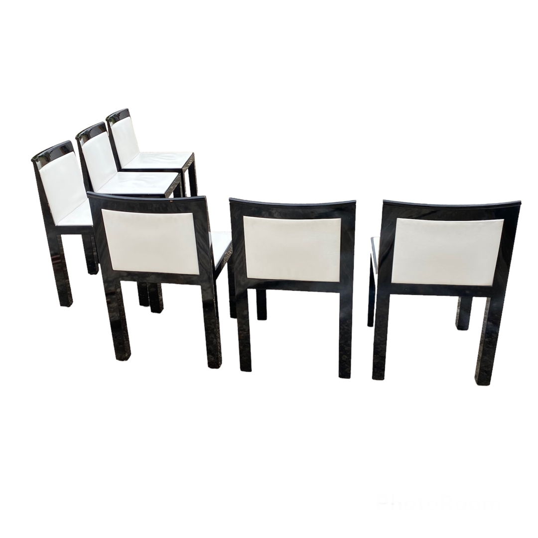 Aldo Rossi & Luca Meda Set of 6 "Teatro" Dining Chairs for Molteni