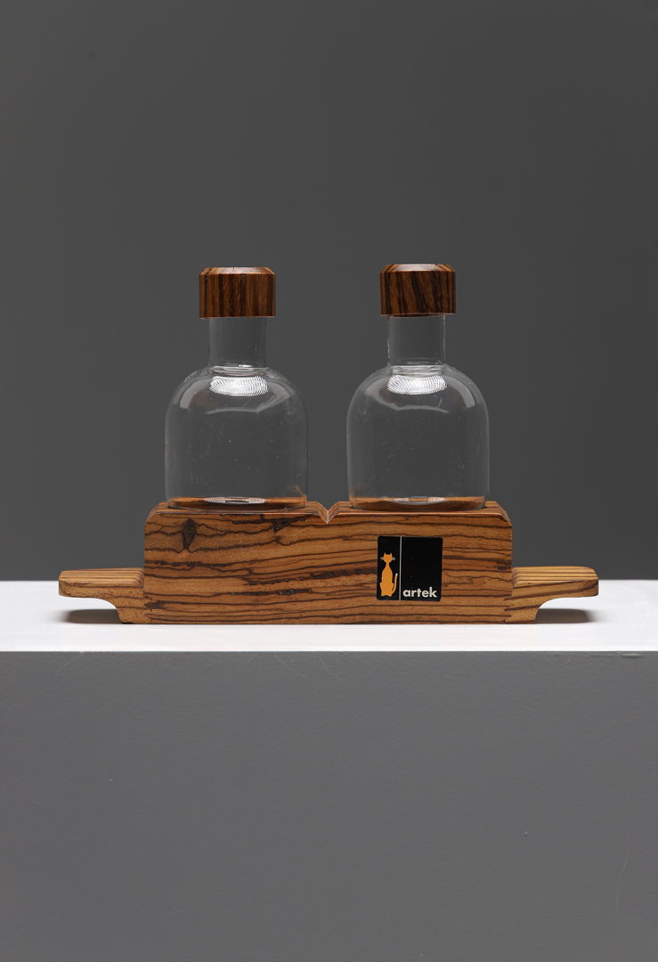 Mid Century olive oil and vinegar set designed and produced by Artek in the 1960s.