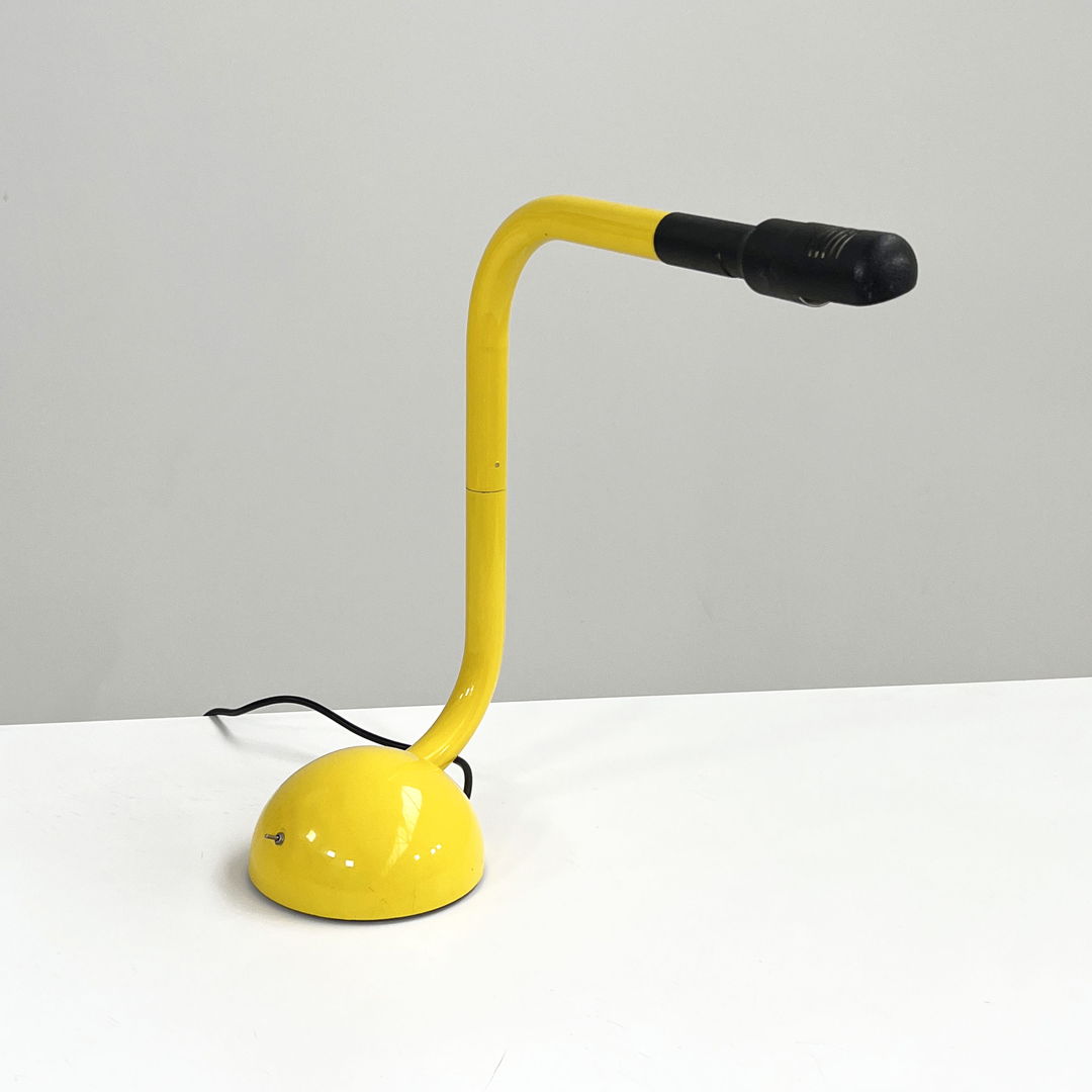 Yellow Tubular Desk Lamp from Tronconi, 1980s