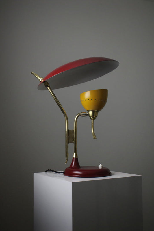 Italian desk lamp in brass by Lumen Milano, 1950s